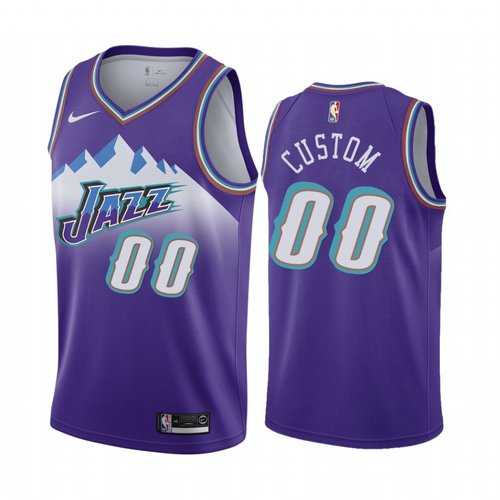 Men & Youth Customized Utah Jazz Purple 2019-20 Hardwood Classic Edition Stitched Nike Jersey->customized nba jersey->Custom Jersey